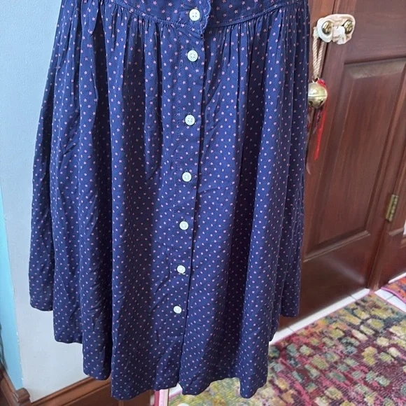 Denim & supply Ralph Lauren dress button-down V-neck mini dress navy /red stars - Picture 4 of 10